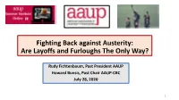 Fighting Back Against Austerity: Are Layoffs and Furloughs the Only Way?