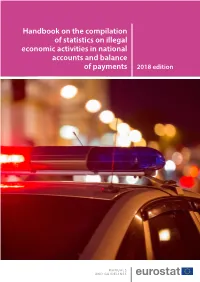 Handbook on the Compilation of Statistics on Illegal Economic Activities in National Accounts and Balance of Payments 2018 Edition