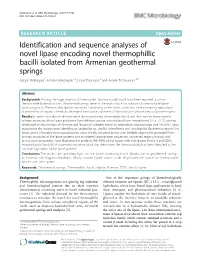 Identification and Sequence Analyses of Novel Lipase Encoding Novel