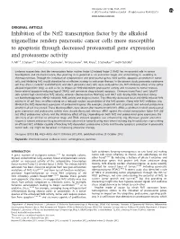 Inhibition of the Nrf2 Transcription Factor by the Alkaloid