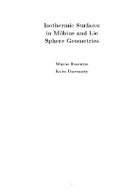 Isothermic Surfaces in Möbius and Lie Sphere Geometries