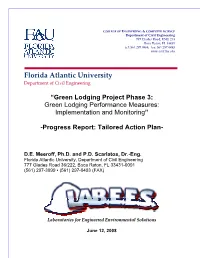 Phase 3: Green Lodging Performance Measures: Implementation and Monitoring”