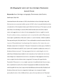 Sometime Between the Autumn of 1834, When the Idea for Sara Coleridge’S Fairy Tale