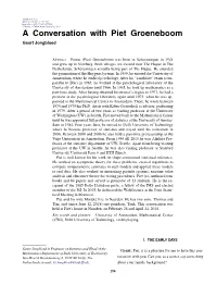 A Conversation with Piet Groeneboom Geurt Jongbloed
