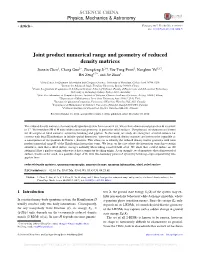 Joint Product Numerical Range and Geometry of Reduced Density Matrices