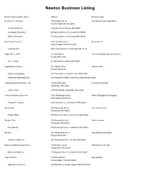 Newton Business Listing