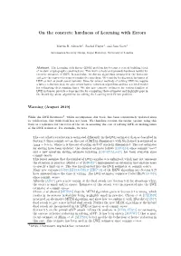 On the Concrete Hardness of Learning with Errors