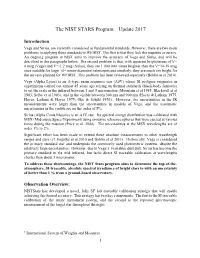 The NIST STARS Program – Update 2017