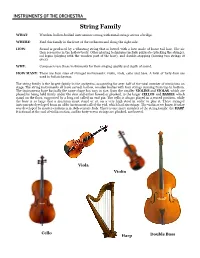 Instruments of the Orchestra