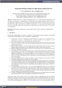 Integrated Machian Model of a Light Speed Rotating Universe