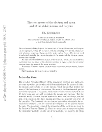 The Rest Masses of the Electron and Muon and of the Stable Mesons And