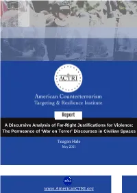 A Discursive Analysis of Far-Right Justifications for Violence The