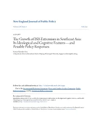The Growth of ISIS Extremism in Southeast Asia: Its Ideological and Cognitive Features—And Possible Policy Responses Kumar Ramakrishna S