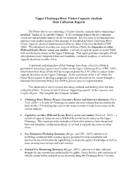 Upper Chattooga River Visitor Capacity Analysis Data Collection Reports