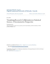 Visualizing Research Collaboration in Statistical Science: a Scientometric