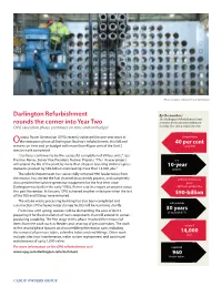 Darlington Refurbishment Rounds the Corner Into Year