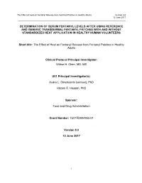 Determination of Serum Fentanyl Levels After Using Reference and Generic Transdermal Fentanyl Patches with and Without Standardi