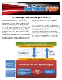 Innovative High-Speed Packet Capture Solutions