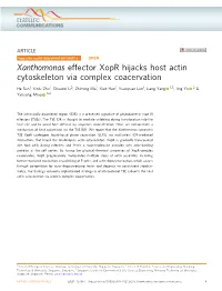 Xanthomonas Effector Xopr Hijacks Host Actin Cytoskeleton Via Complex Coacervation