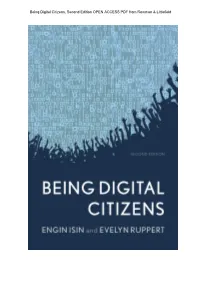 Being Digital Citizens, Second Edition OPEN ACCESS PDF from Rowman