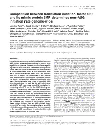 Competition Between Translation Initiation Factor Eif5 and Its Mimic