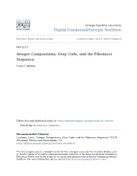 Integer Compositions, Gray Code, and the Fibonacci Sequence
