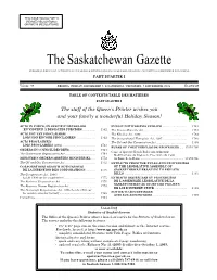 Sask Gazette, Part I, Dec 5, 2003