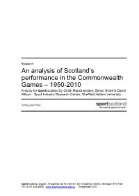 An Analysis of Scotland's Performance in The