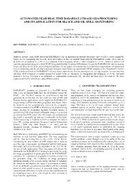 AUTOMATED NEAR REAL TIME RADARSAT-2 IMAGE GEO-PROCESSING and ITS APPLICATION for SEA ICE and OIL SPILL MONITORING )/,( )/,( Vugy