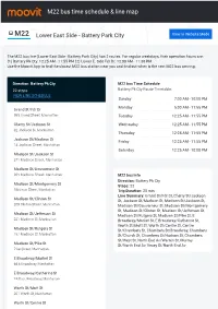 M22 Bus Time Schedule & Line Route