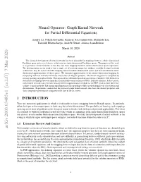 Neural Operator: Graph Kernel Network for Partial Differential Equations