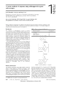 PERKIN a Concise Synthesis of Carpanone Using Solid-Supported Reagents and Scavengers
