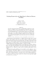 Semiring Frameworks and Algorithms for Shortest-Distance Problems
