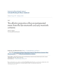 The Affective Properties of Keys in Instrumental Music from the Late Nineteenth and Early Twentieth Centuries