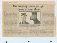 The Hearing Impaired Get Some Screen Time