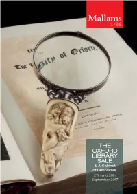 THE OXFORD LIBRARY SALE & a Cabinet of Curiosities