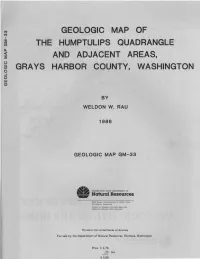 Geologic Map of the Humptulips Quadrangle and Adjacent Areas