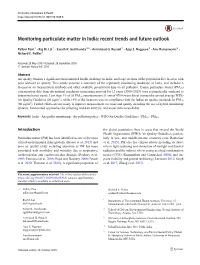 Monitoring Particulate Matter in India: Recent Trends and Future Outlook