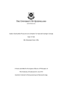 Sodium Borohydride Production and Utilisation for Improved Hydrogen Storage