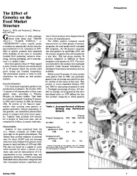 The Effect of Generics on the Food Market Structure Robert L