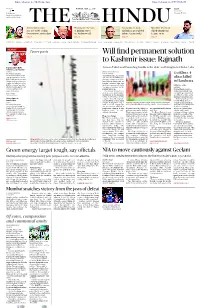 Will Ind Permanent Solution to Kashmir Issue: Rajnath