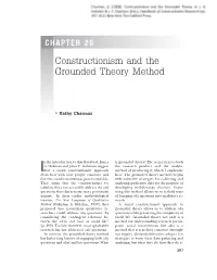 Constructionism and the Grounded Theory Method