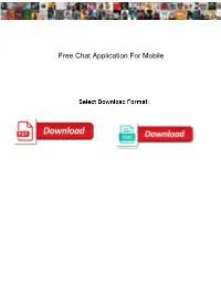 Free Chat Application for Mobile