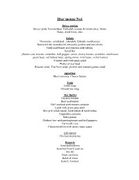 Iftar Menus No1