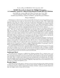RAMP: Research Accelerator for Multiple Processors