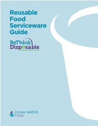 Reusable Food Serviceware Guide T