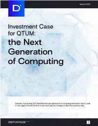 The Next Generation of Computing