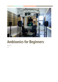 Ambisonics for Beginners 06/2020