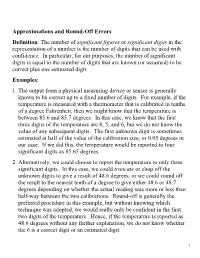 Approximations and Round-Off Errors Definition: the Number of Significant