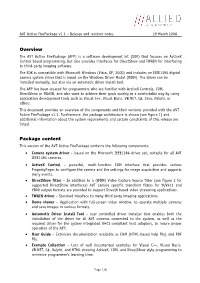 AVT Active Firepackage V1.1 – Release and Revision Notes 19 March 2008